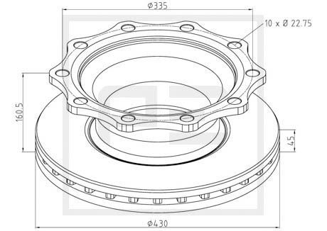 PE AUTOMOTIVE Тормозной диск 066.251-00A